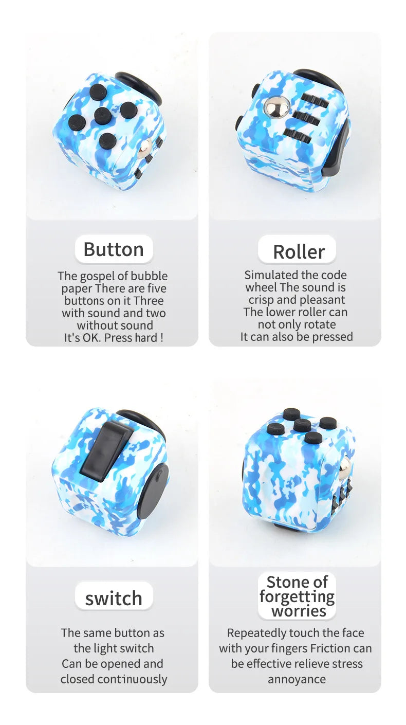 Solid Color Fidget Dice