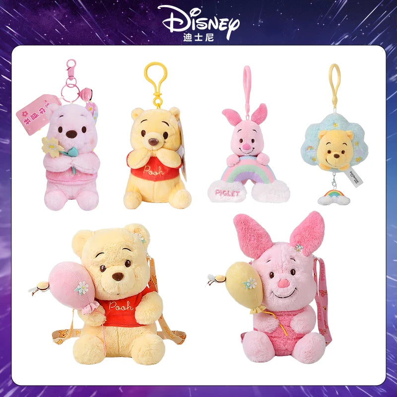 Disney Winnie the Pooh & Piglet Plush Keychain