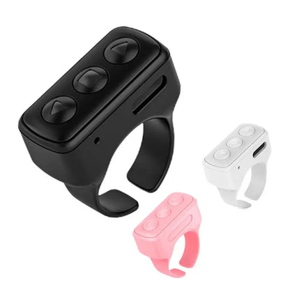 Wireless Bluetooth Scrolling Ring - Remote Control for TikToks, Selfies, and Video Recording