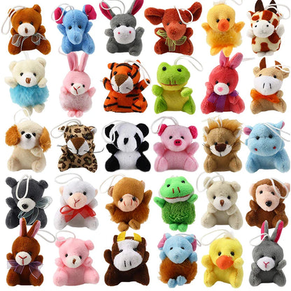 Mini Plush Animal Keychain Set