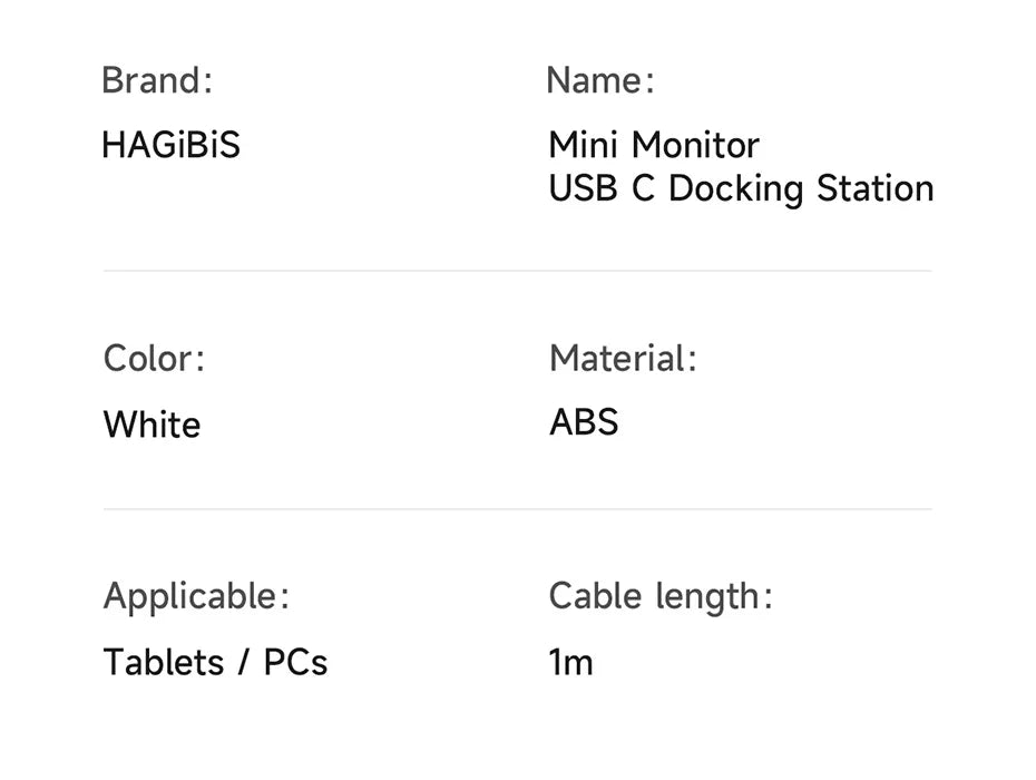 Hagibis 3.5'' IPS Mini Screen - AIDA64 Data Monitor with USB-C Hub for PC, Laptop & MacBook