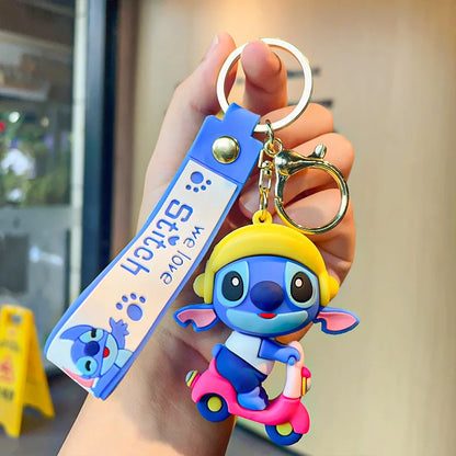 Disney Anime Keychains - Mickey, Minnie, Lilo & Stitch Cute Ornaments for Kids & Fans