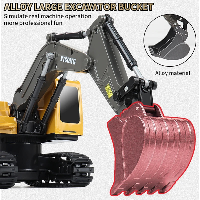 Excavator & Dump Truck - Realistic Construction Vehicle Toys