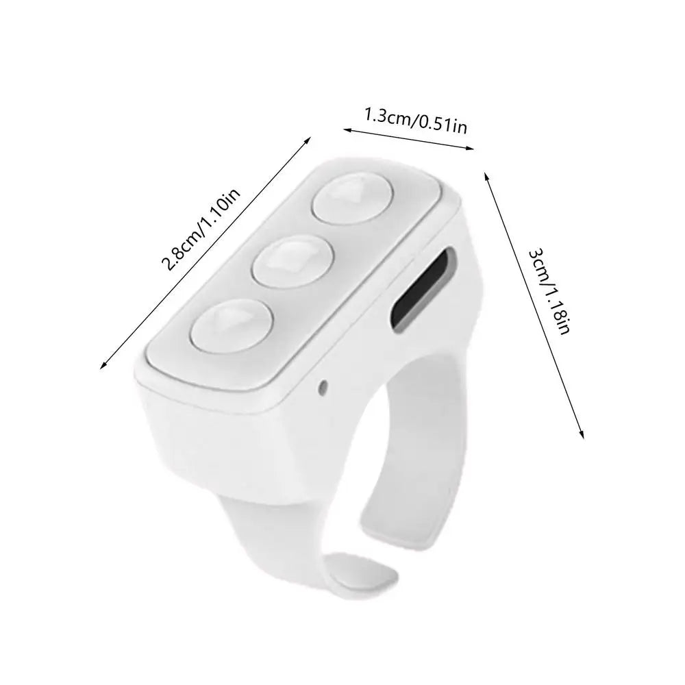 Wireless Bluetooth Scrolling Ring - Remote Control for TikToks, Selfies, and Video Recording