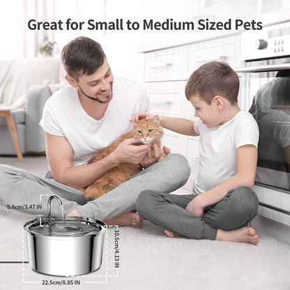 Stainless Steel Automatic Pet Water Fountain