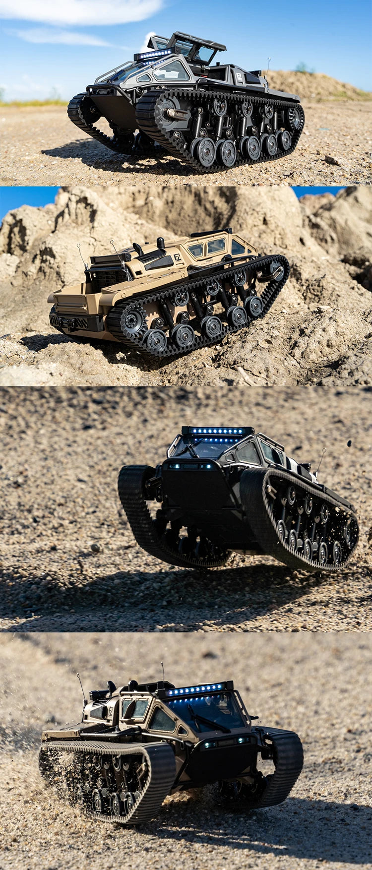 LED Remote Control Tank - Off-Road RC Drift Vehicle