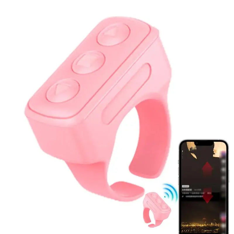 Wireless Bluetooth Scrolling Ring - Remote Control for TikToks, Selfies, and Video Recording