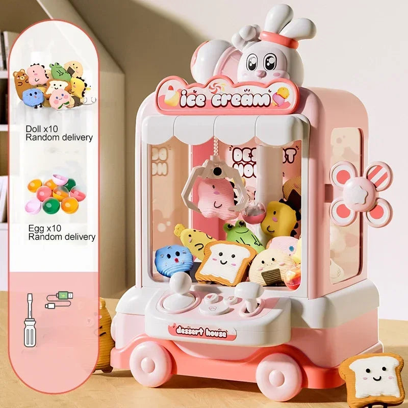 Kids Claw Machine - Coin Operated Toy with Music for Catching Dolls