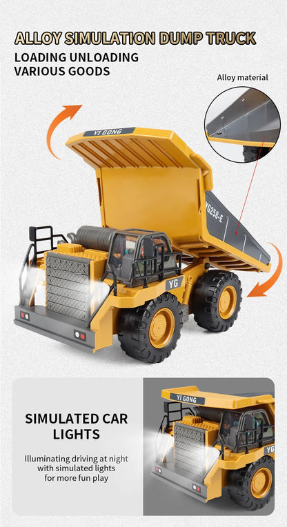 Excavator & Dump Truck - Realistic Construction Vehicle Toys