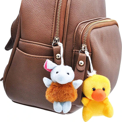 Mini Plush Animal Keychain Set