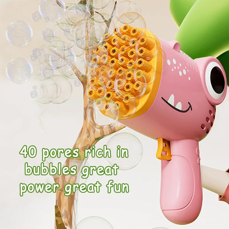 40-Hole Dinosaur Bubble Gun