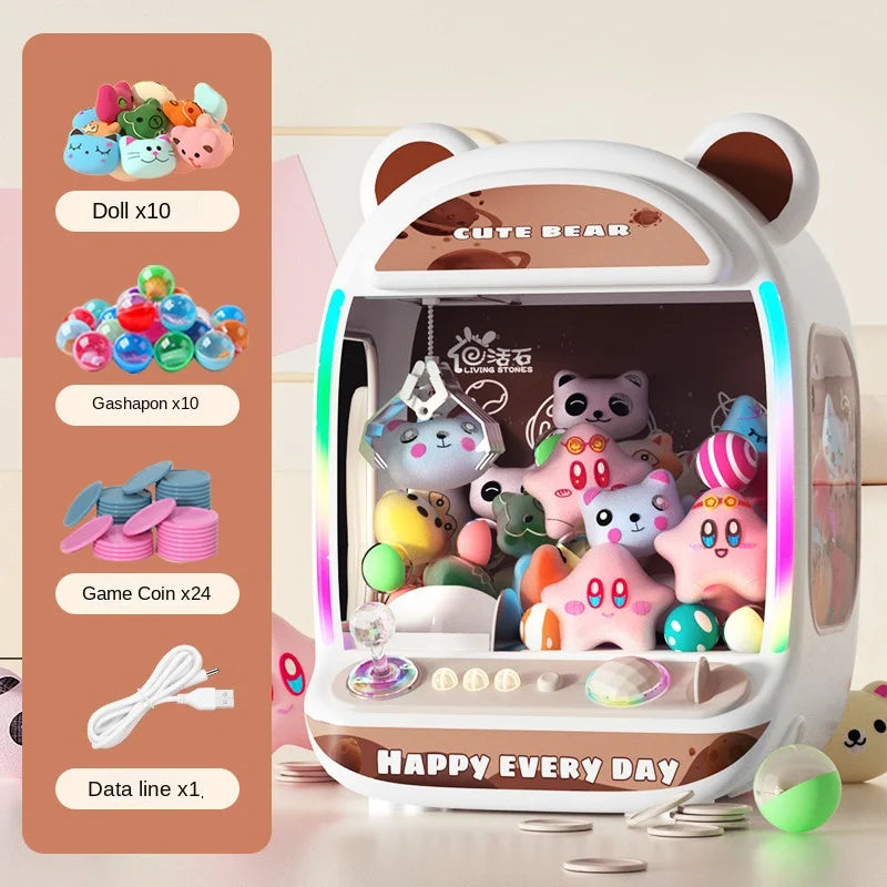 Kids Claw Machine - Coin Operated Toy with Music for Catching Dolls