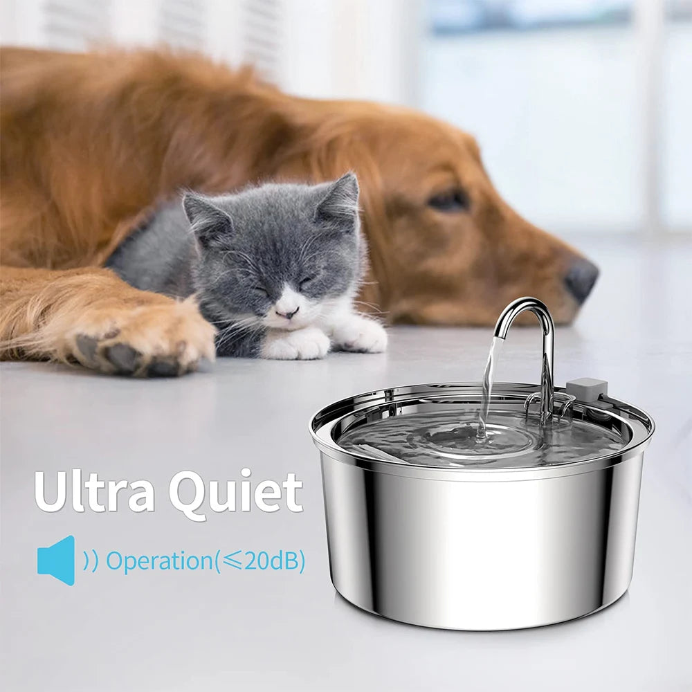 Stainless Steel Automatic Pet Water Fountain