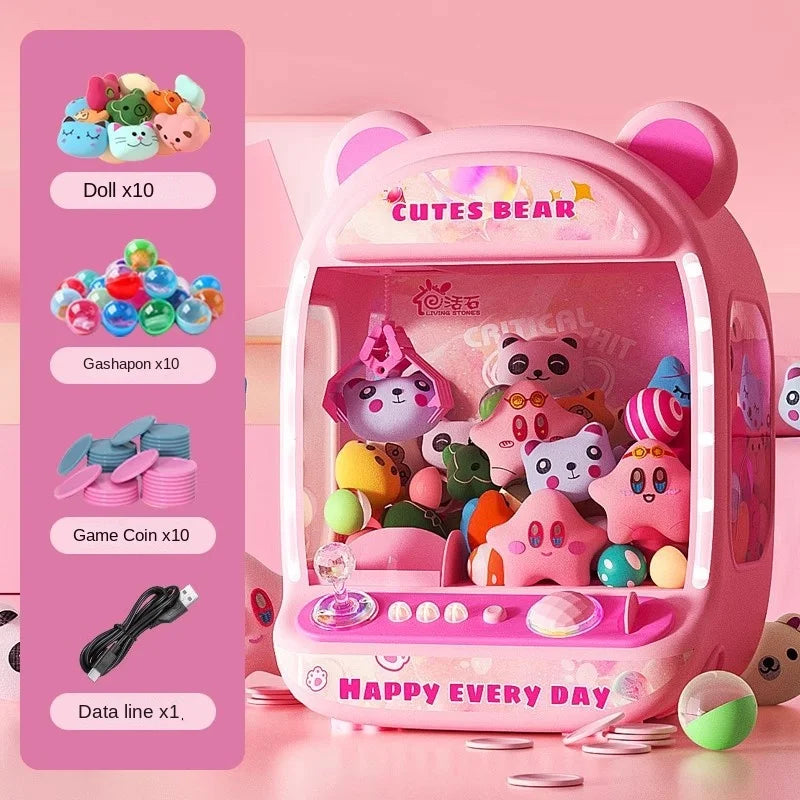 Kids Claw Machine - Coin Operated Toy with Music for Catching Dolls