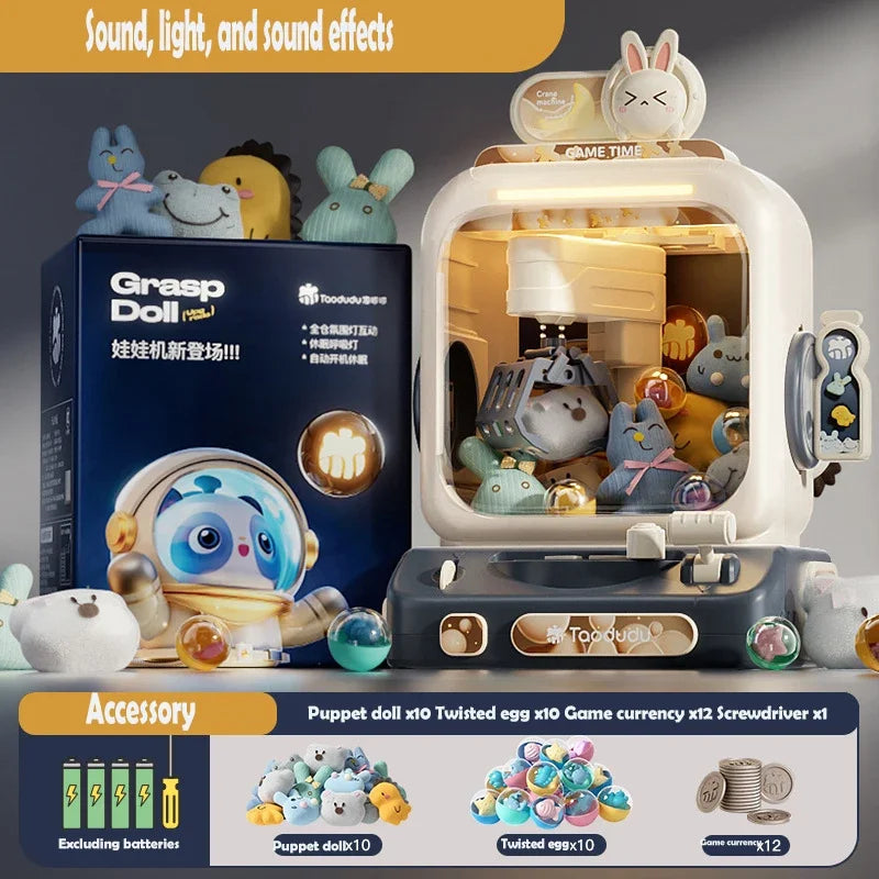 Kids Claw Machine - Coin Operated Toy with Music for Catching Dolls