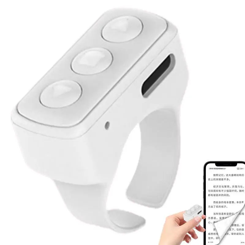 Wireless Bluetooth Scrolling Ring - Remote Control for TikToks, Selfies, and Video Recording