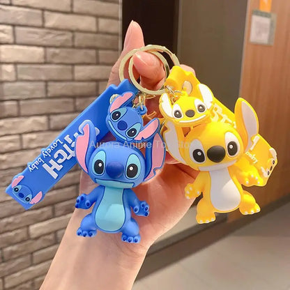 Disney Anime Keychains - Mickey, Minnie, Lilo & Stitch Cute Ornaments for Kids & Fans