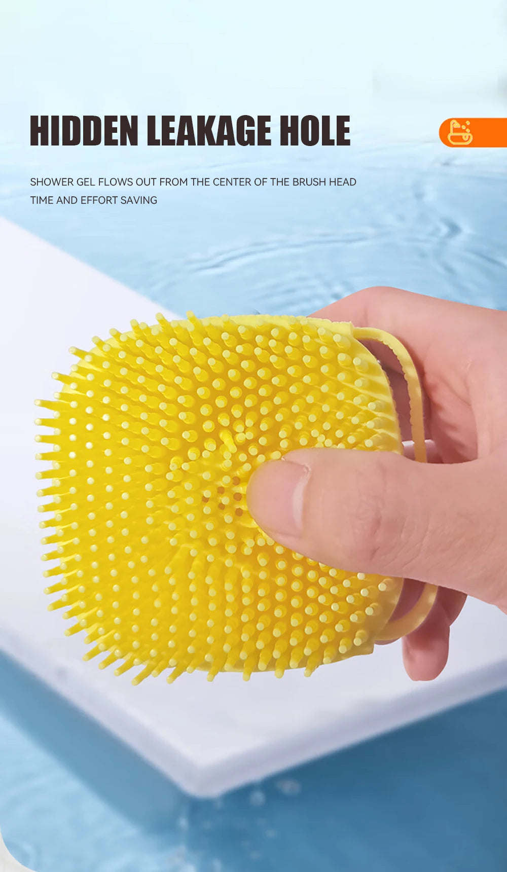 Dog Bathing Brush with Shampoo Dispenser