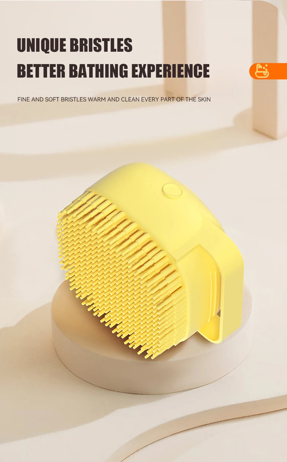 Dog Bathing Brush with Shampoo Dispenser