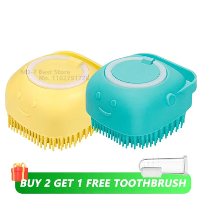 Dog Bathing Brush with Shampoo Dispenser