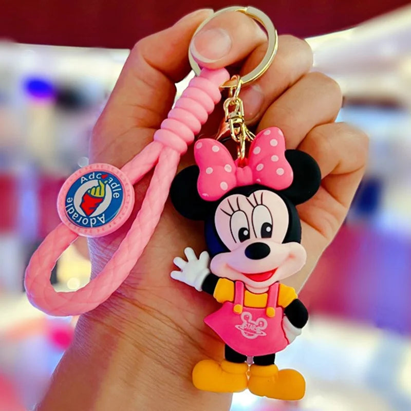 Disney Anime Keychains - Mickey, Minnie, Lilo & Stitch Cute Ornaments for Kids & Fans