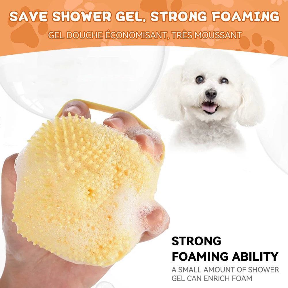 Dog Bathing Brush with Shampoo Dispenser