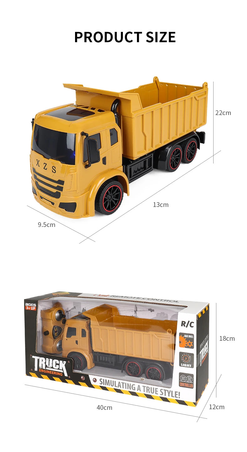 Excavator & Dump Truck - Realistic Construction Vehicle Toys