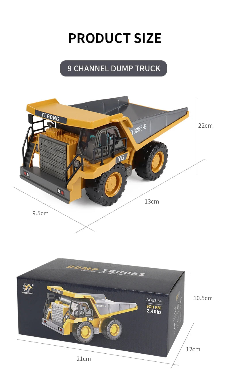 Excavator & Dump Truck - Realistic Construction Vehicle Toys