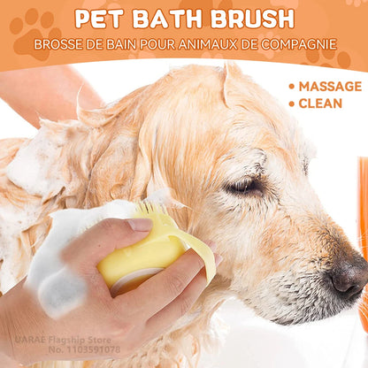 Dog Bathing Brush with Shampoo Dispenser