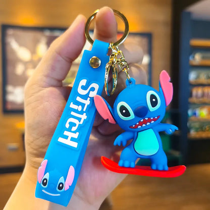 Disney Anime Keychains - Mickey, Minnie, Lilo & Stitch Cute Ornaments for Kids & Fans