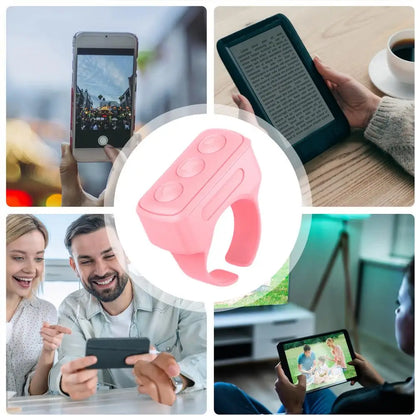 Wireless Bluetooth Scrolling Ring - Remote Control for TikToks, Selfies, and Video Recording