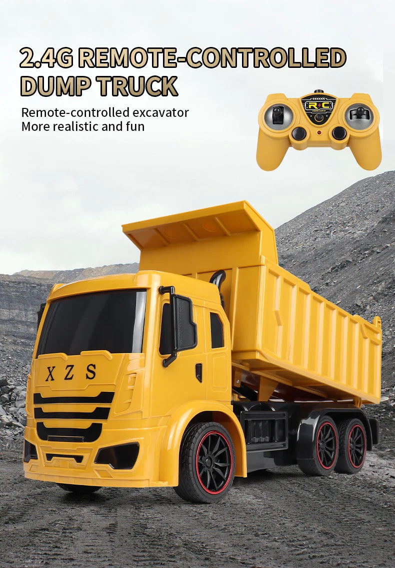 Excavator & Dump Truck - Realistic Construction Vehicle Toys