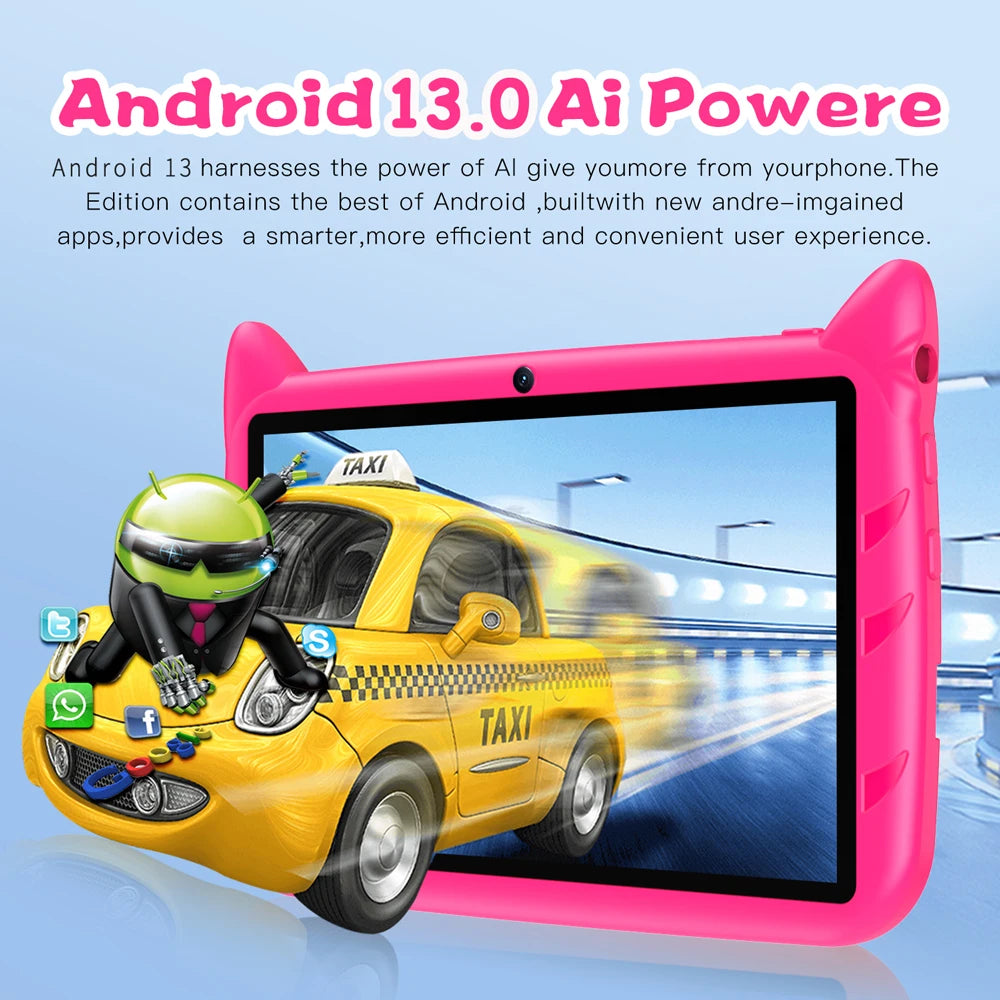 KidTab 7 Pro - Android 13 Kids Tablet with 5G WiFi & Expandable Storage