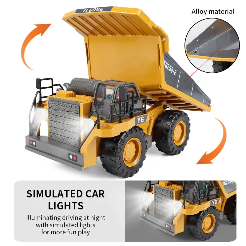 Excavator & Dump Truck - Realistic Construction Vehicle Toys