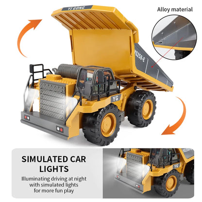 Excavator & Dump Truck - Realistic Construction Vehicle Toys