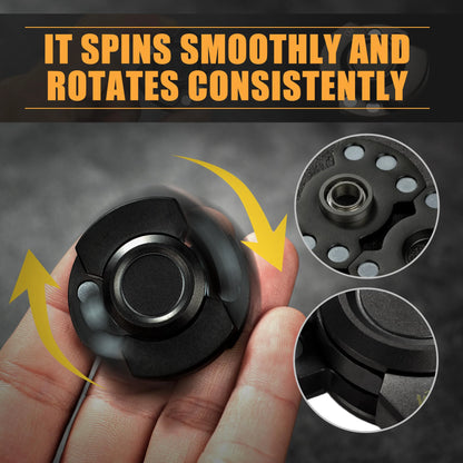 TriSteel Fidget Pro - 3-in-1 Spinner, Slider & Clicker for Stress Relief