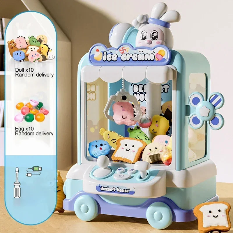 Kids Claw Machine - Coin Operated Toy with Music for Catching Dolls