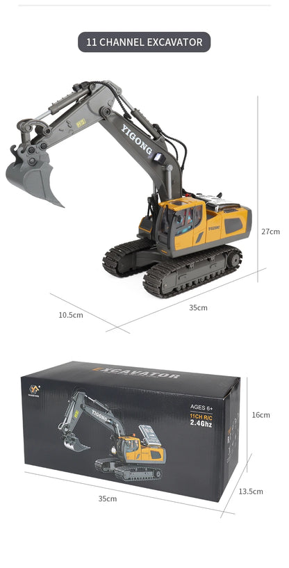 Excavator & Dump Truck - Realistic Construction Vehicle Toys