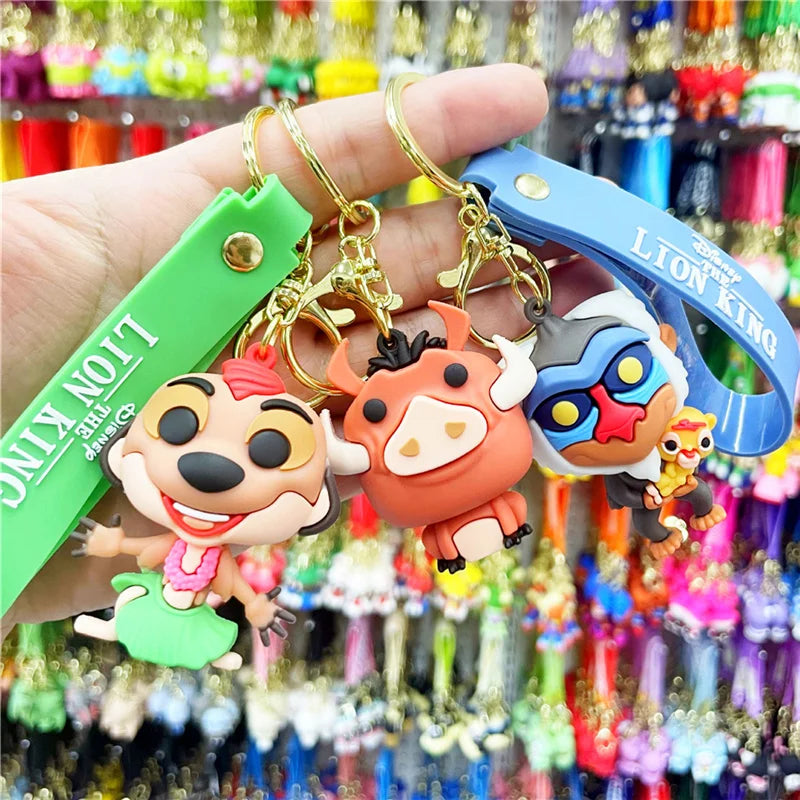 Disney Anime Keychains - Mickey, Minnie, Lilo & Stitch Cute Ornaments for Kids & Fans