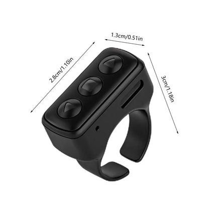 Wireless Bluetooth Scrolling Ring - Remote Control for TikToks, Selfies, and Video Recording